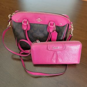 Coach purse and Coach wallet.